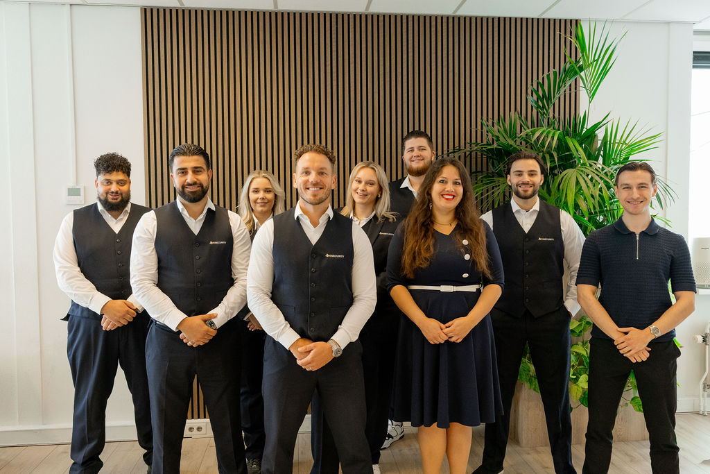 Teamfoto PB Security op kantoor in Den Bosch